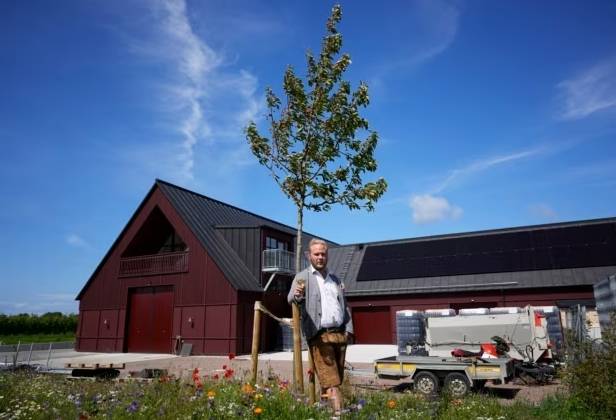 Winemaker and oenologist Felix Åhrberg poses for a picture at Kullabergs Vingård